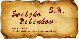 Smiljko Milinkov vizit kartica